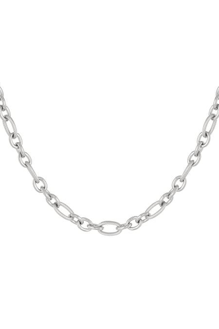 Link chain small and large links - Silver Color color 2