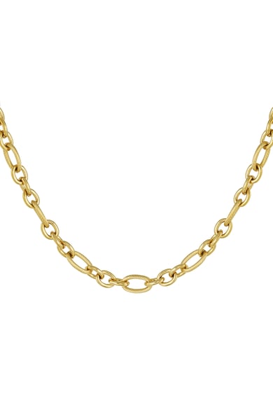Link chain small and large links - Gold color h5 
