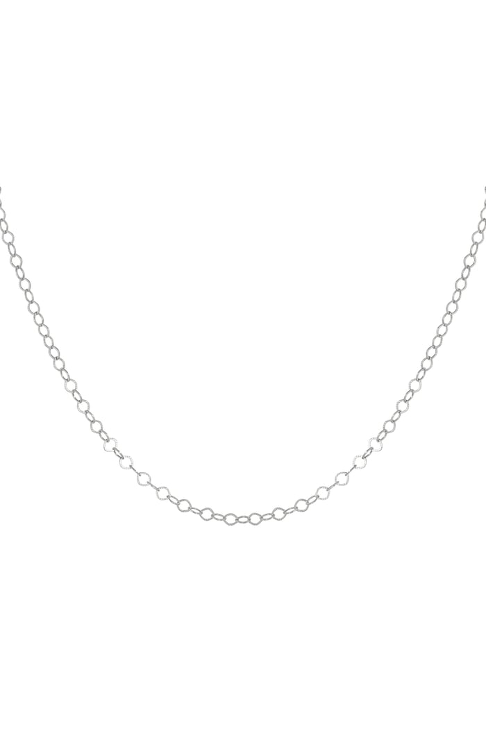 Link chain round links - Silver Color color 