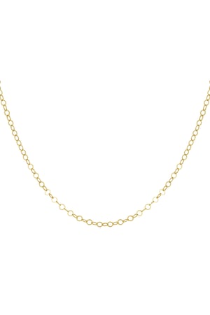 Link chain round links - Gold color h5 