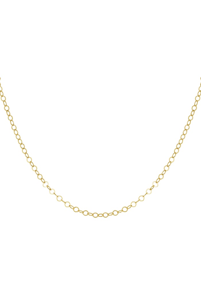 Link chain round links - Gold color 