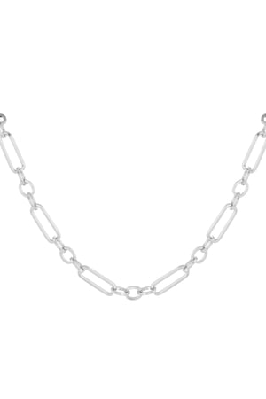 Necklace elongated links - Silver Color color h5 