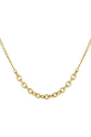 Link chain 2 sizes - Gold color h5 