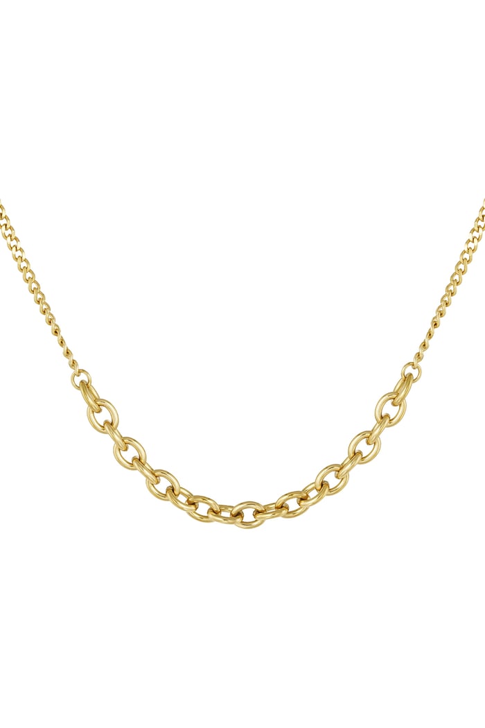 Link chain 2 sizes - Gold color 