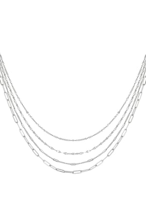 Link chain 4 layers - Silver Color color h5 