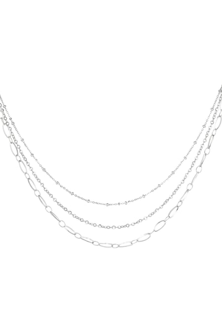 Link chain three double - Silver Color color 2