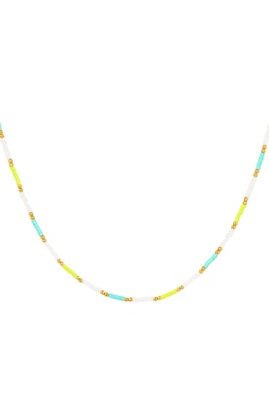 Necklace small colorful beads - green/blue h5 