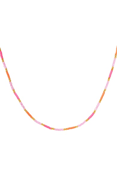 Necklace small colorful beads - yellow/orange h5 