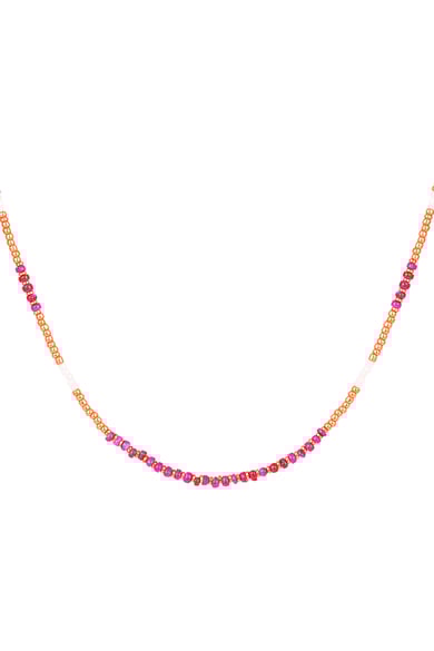 Necklace beaded party - orange/Gold color h5 