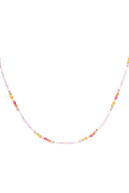 Colorful beaded necklace - multi