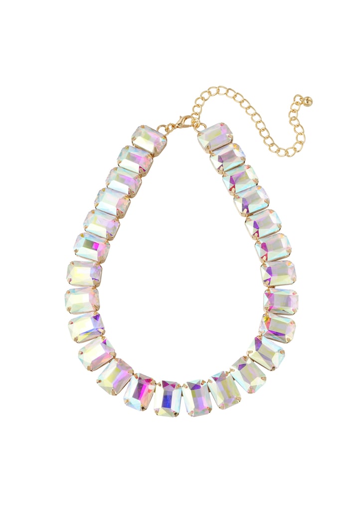 Necklace glamor - holographic/Gold color 