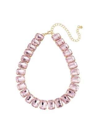 Necklace glamor - pink/Gold color h5 