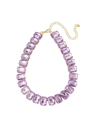 Necklace glamor - purple/Gold color h5 