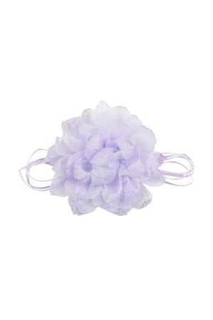 Necklace ribbon with flower - lilac h5 