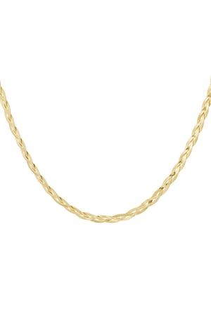 Necklace braided - Gold color h5 