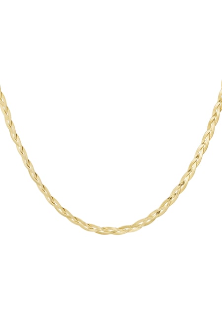 Necklace braided - Gold color