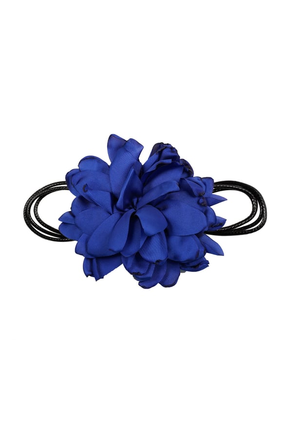 Halskette große Blume - blau 2
