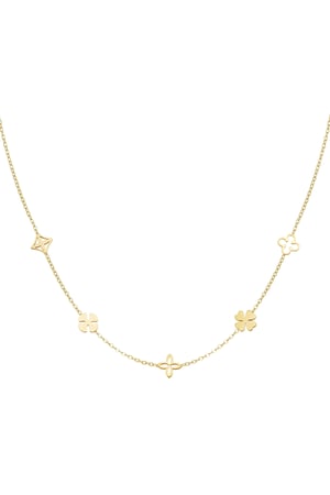 Flower power necklace - Gold color h5 