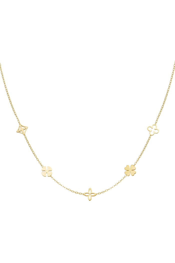 Flower power necklace - Gold color 