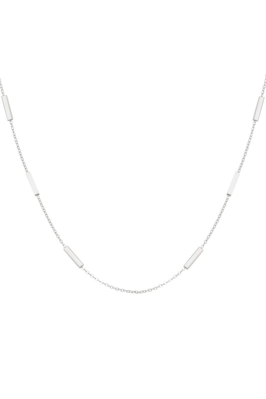 Halskette mit Röhrenanhängern – Goldfarbe - Goldfarbefarbe 
