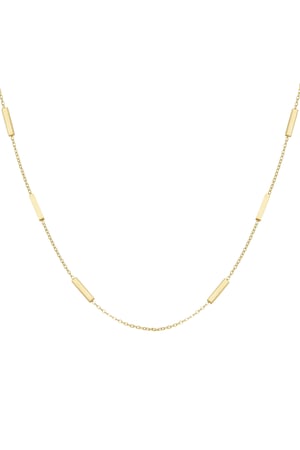 Necklace tube charms - Gold color h5 