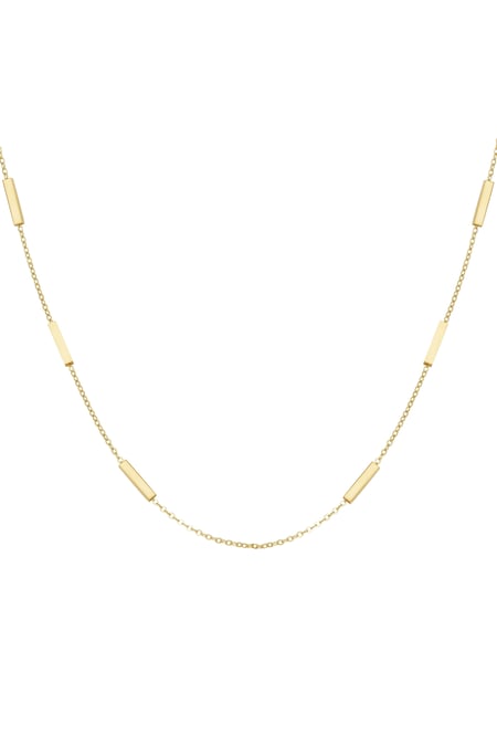 Necklace tube charms - Gold color