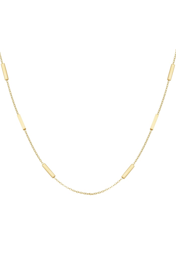 Necklace tube charms - Gold color 