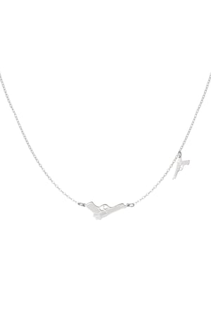 Necklace 2 pistols - Silver Color color h5 