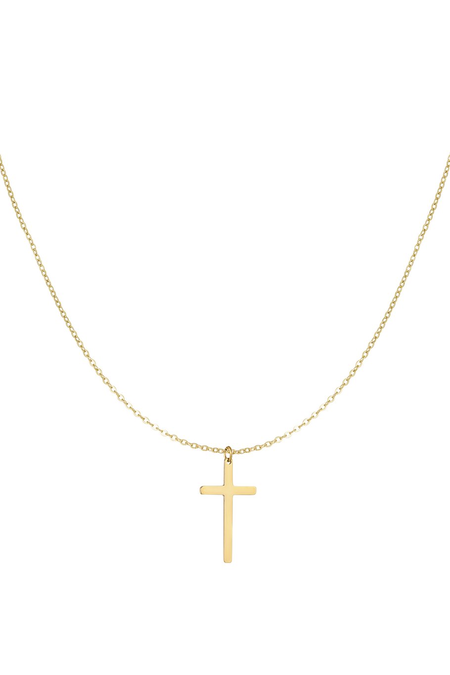 Necklace cross charm - Silver Color color