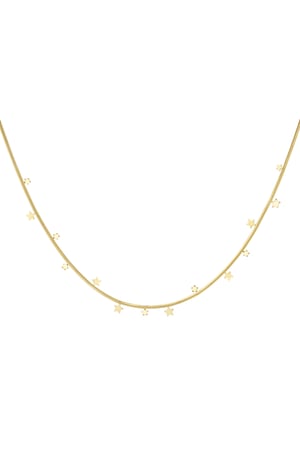 Necklace hanging stars - Gold color h5 