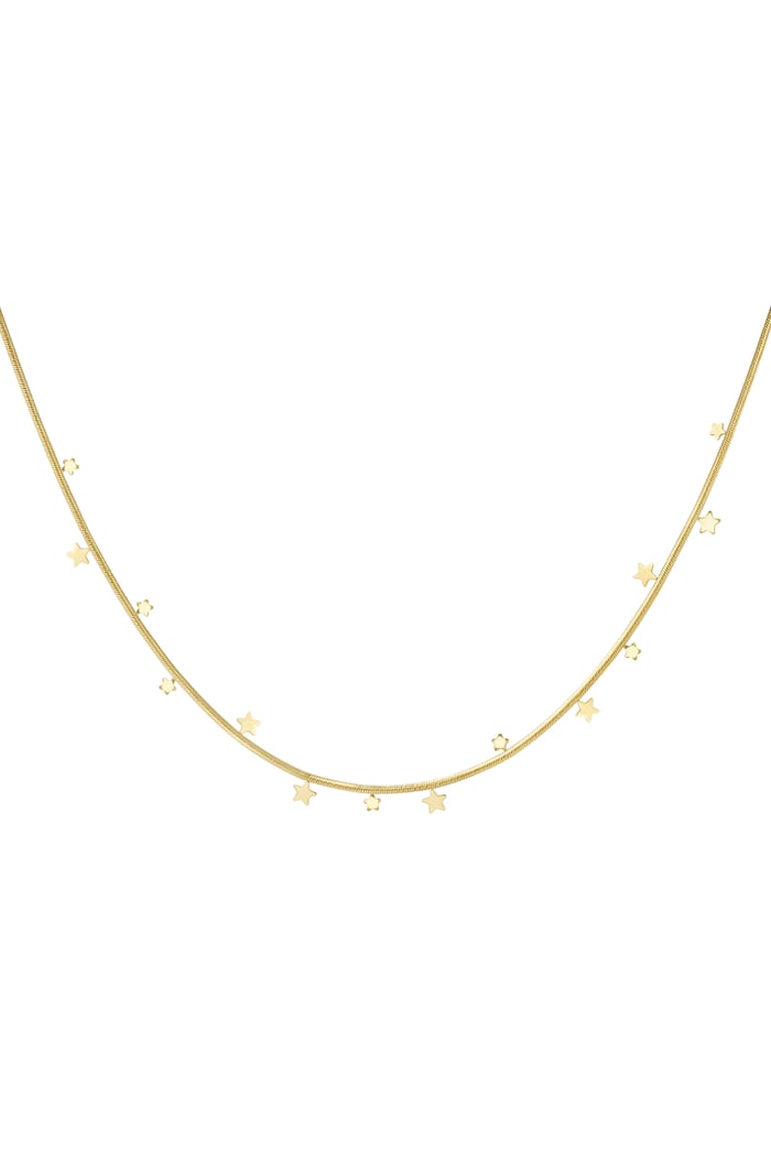 Necklace hanging stars - Gold color 