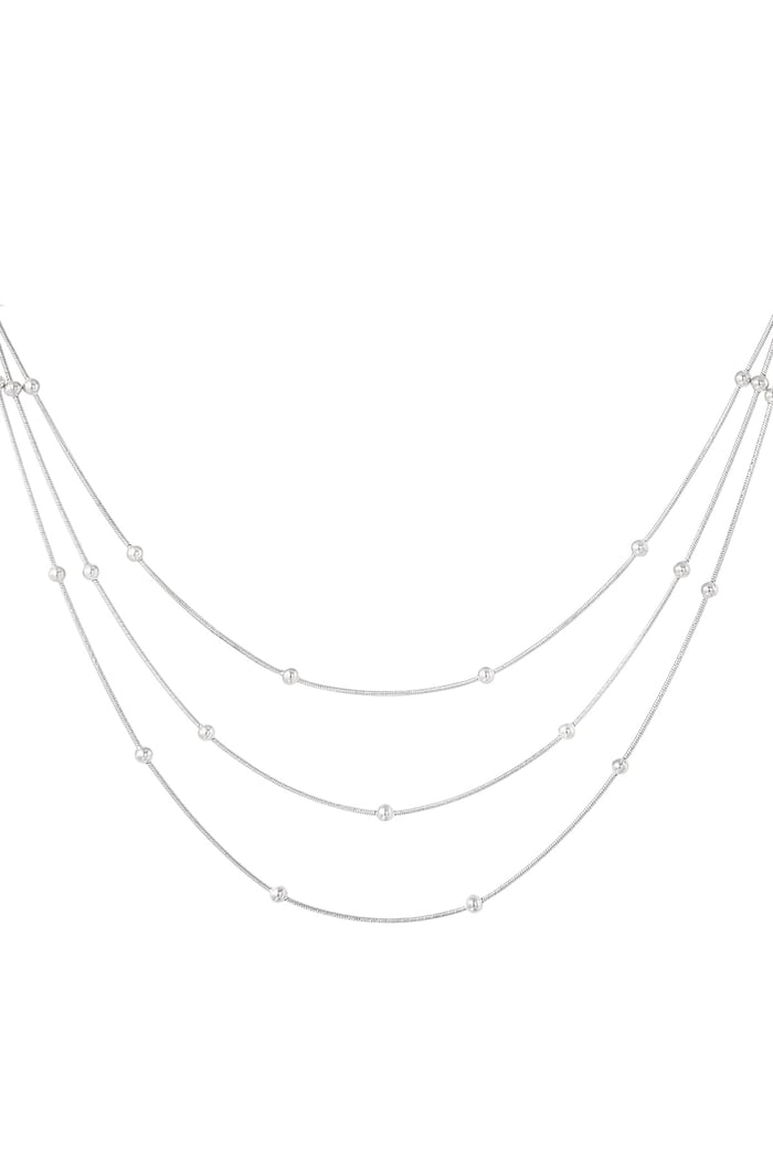 Necklace with a twist - Silver Color color 