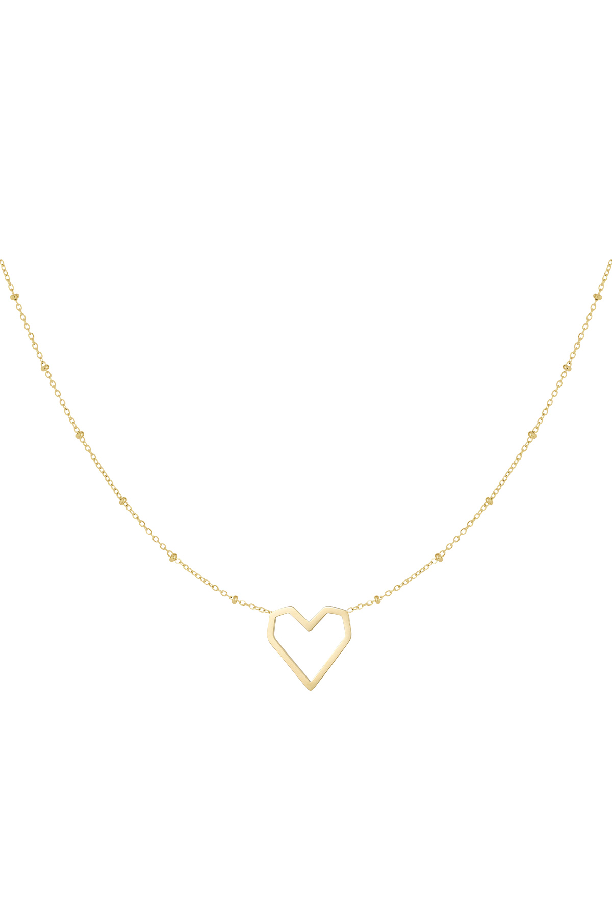 Necklace heart with dots - Gold color