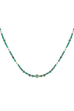 Necklace green beads - green h5 