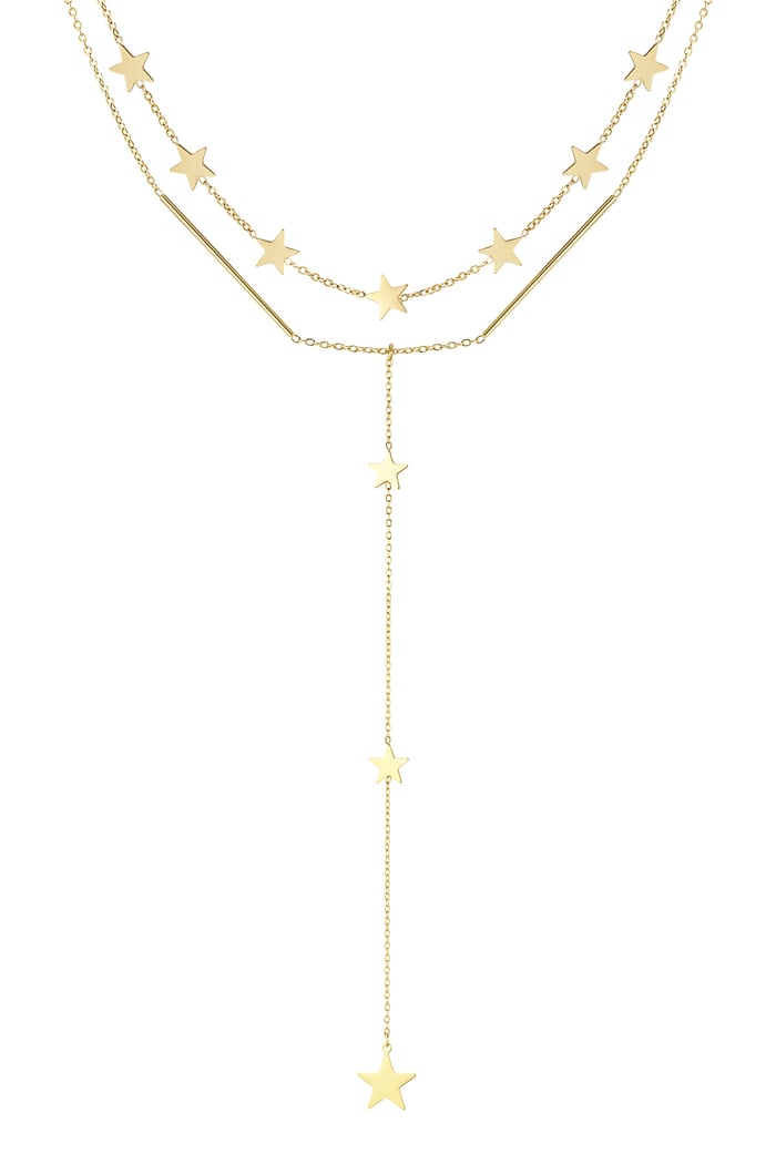 Necklace center piece stars - Gold color 