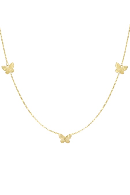 Necklace butterflies - Gold color