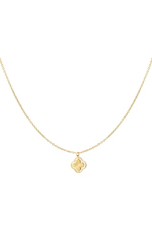 Double clover necklace - Gold color h5 