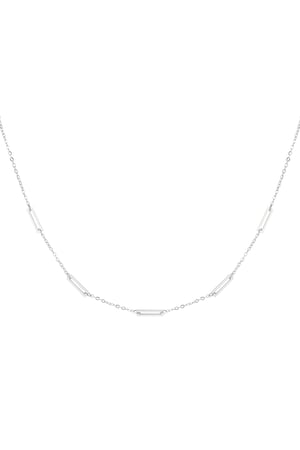 Necklace 5 links - Silver Color color h5 