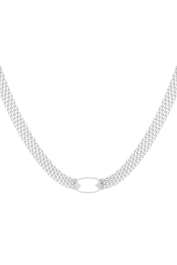 Flat links necklace - Silver Color color 2