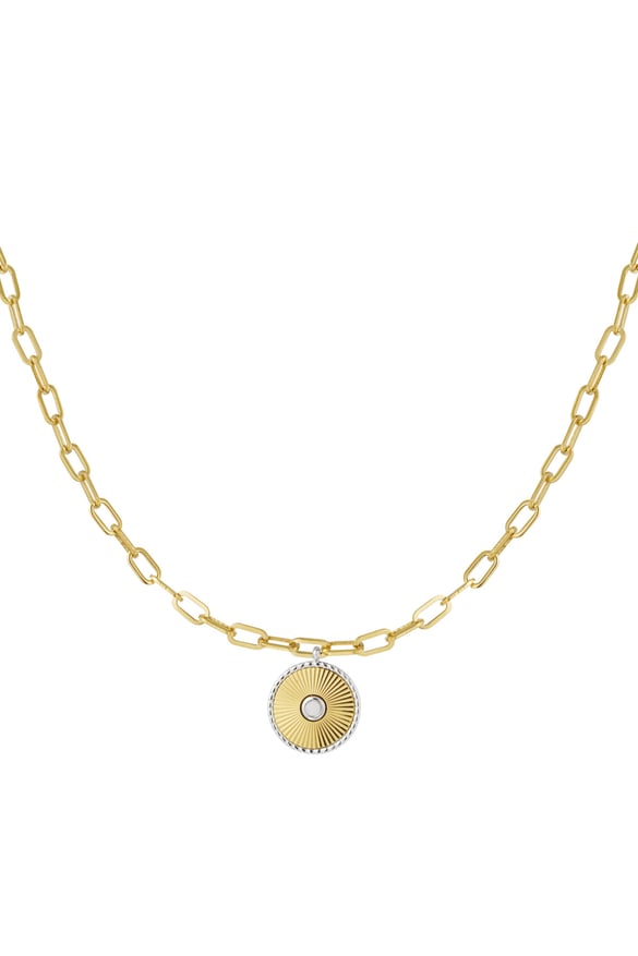 Gliederkette mit Goldfarbe-/Silberdetails – Goldfarbe - Goldfarbefarbe 2