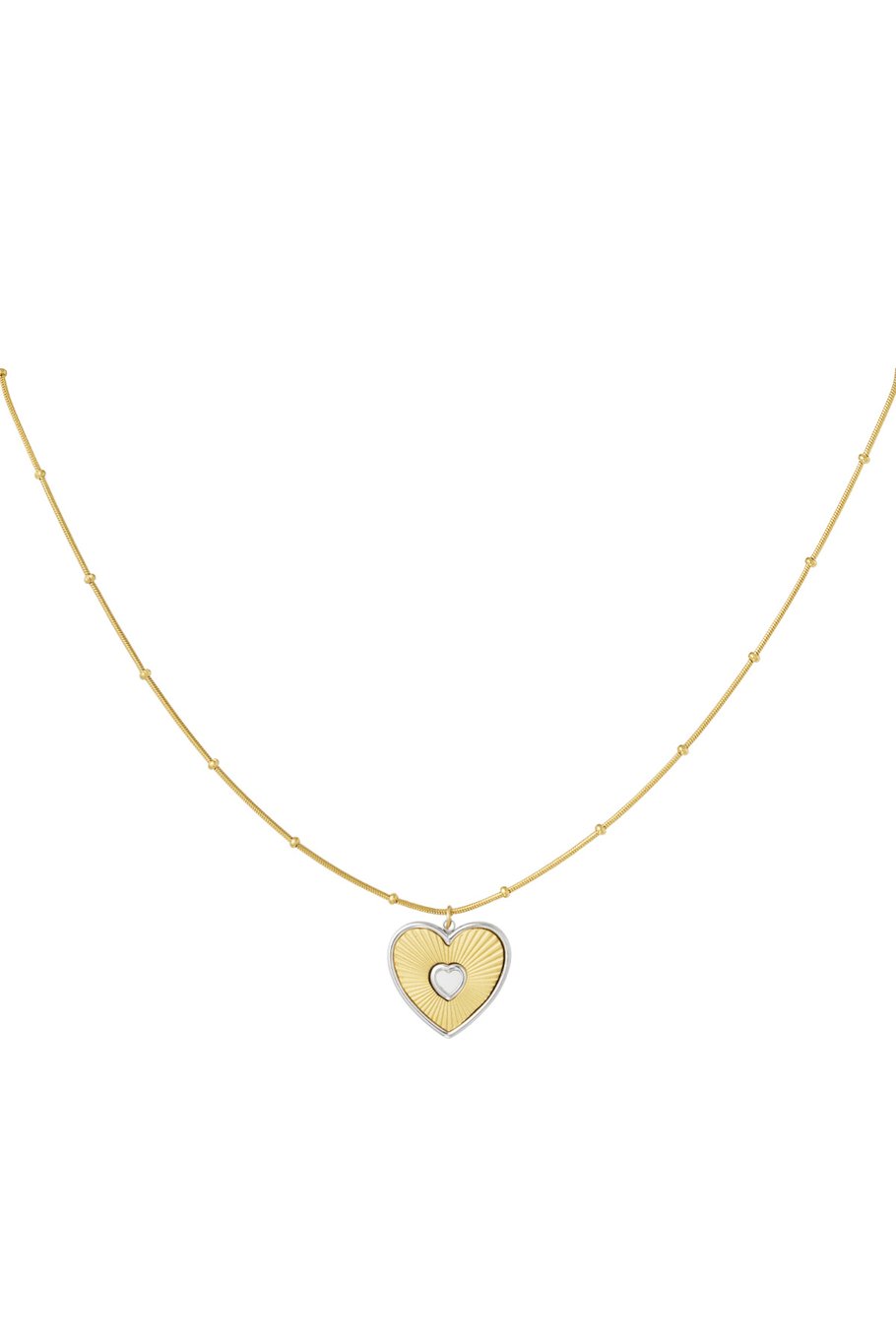 Necklace lover heart - Gold color 