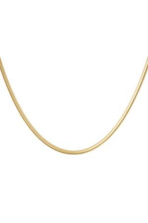 necklace flat with print - Gold color-4.0mm h5 