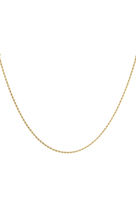 Necklace twisted thin - gold-2.0MM