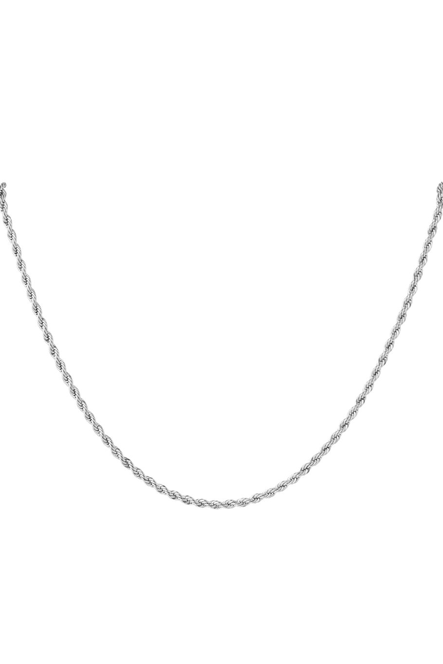 Gedrehte Halskette aus Edelstahl für Unisex, 60 cm, Goldfarbe, 3,0 mm