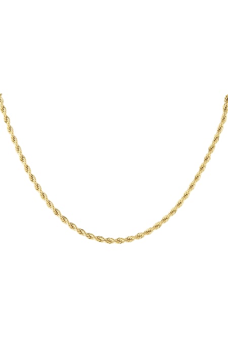 unisex necklace twisted 40cm - Gold color-4.0mm