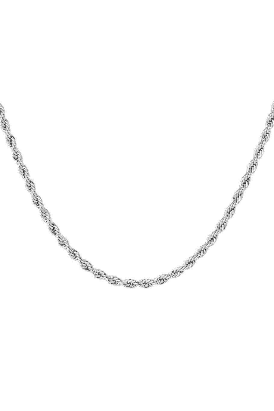 unisex necklace twisted 50cm - Gold color-4.0mm 