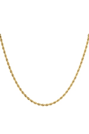 Unisex twisted chain long 60cm - gold-4.0MM h5 