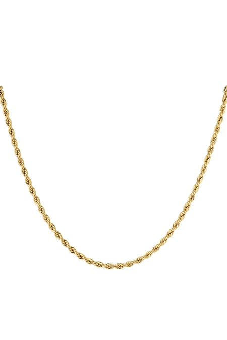 Unisex twisted chain long 60cm - gold-4.0MM