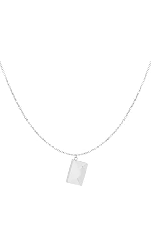 Envelope necklace with message - Silver Color color h5 Picture6