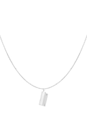 Envelope necklace with message - Silver Color color h5 Picture7